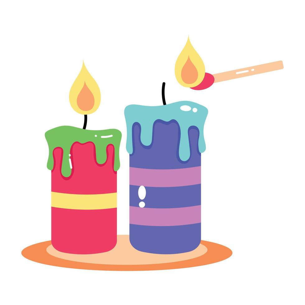 Trendy Mexican Candles vector