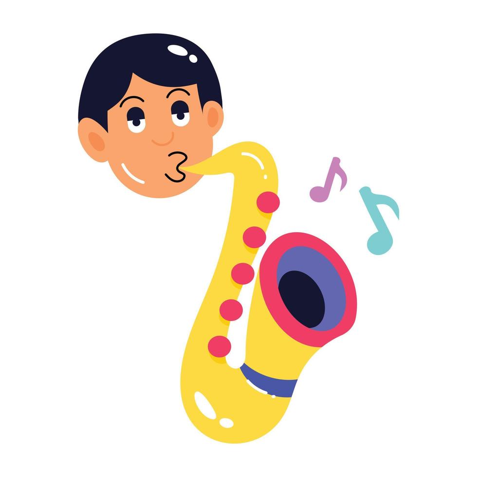 Trendy Saxophonist Concepts vector