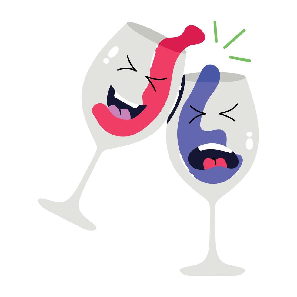 saludos de vino de moda vector