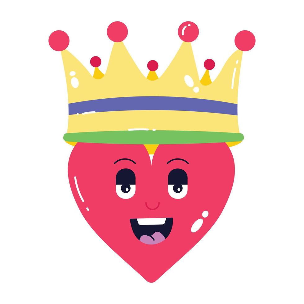 Trendy Queen Heart vector