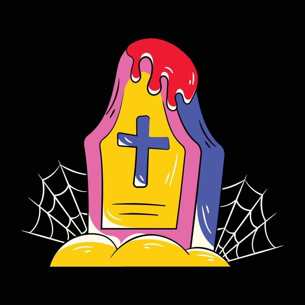 Trendy Graveyard Concepts vector