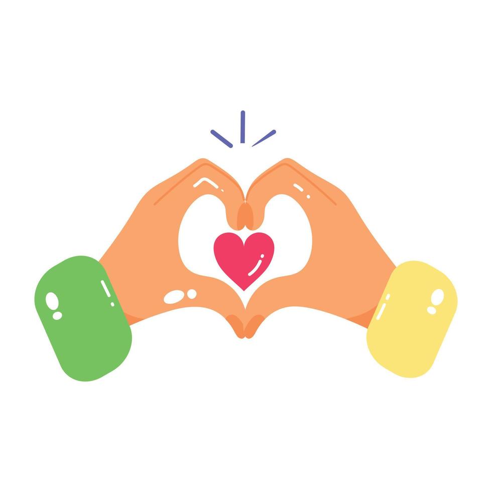 Trendy Heart Gesture vector