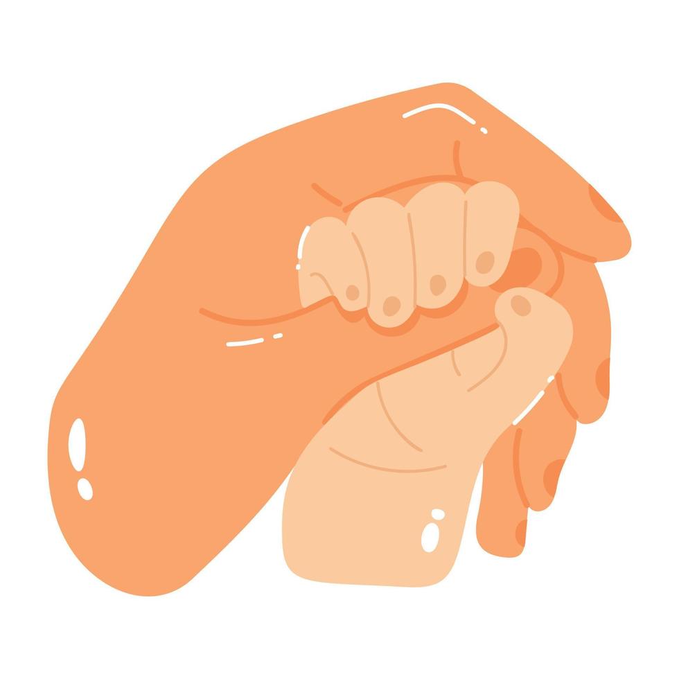 Trendy Mother Hand vector