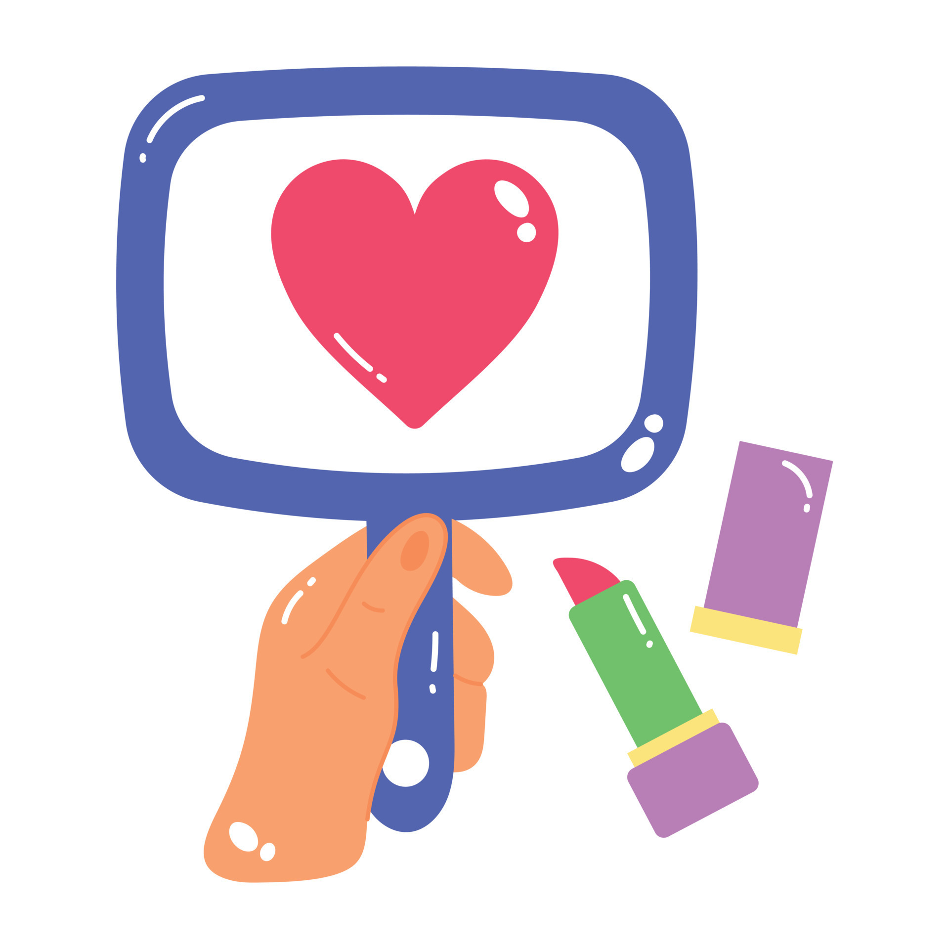 Trendy Makeup Mirror 18978682 Vector Art at Vecteezy