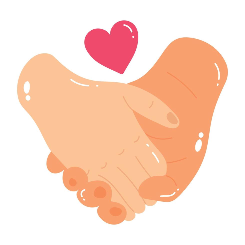 Trendy Lovers Hand vector