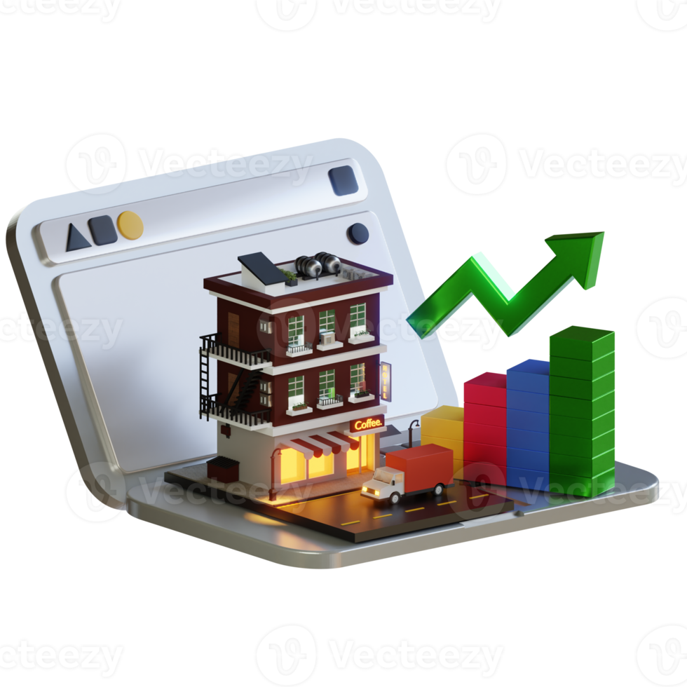 Investissement en appartement 3d et croissance des ventes png