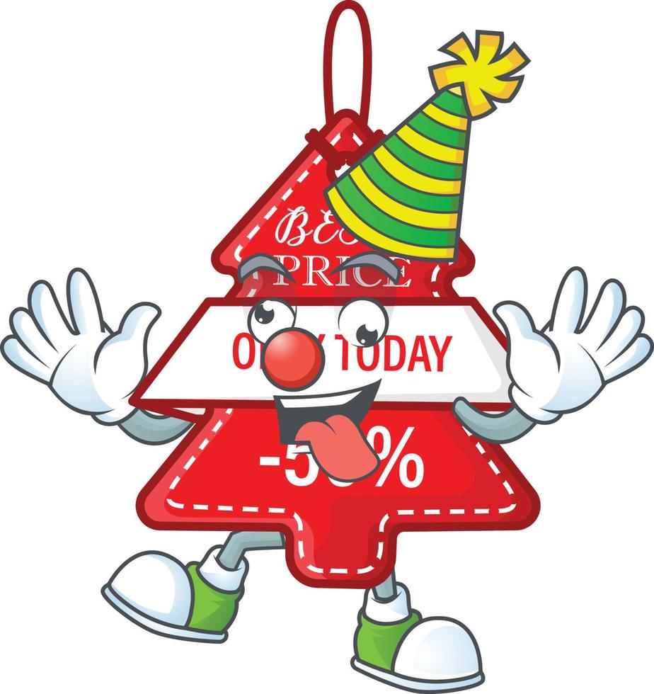 Christmas best price tag cartoon vector