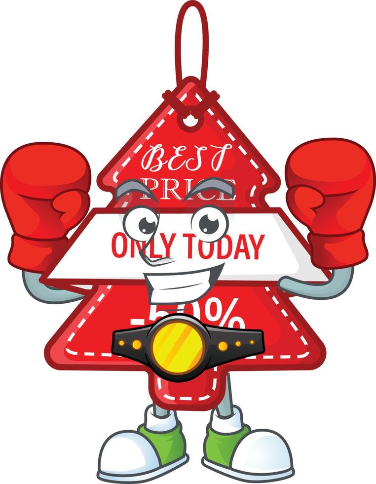 Christmas best price tag cartoon vector