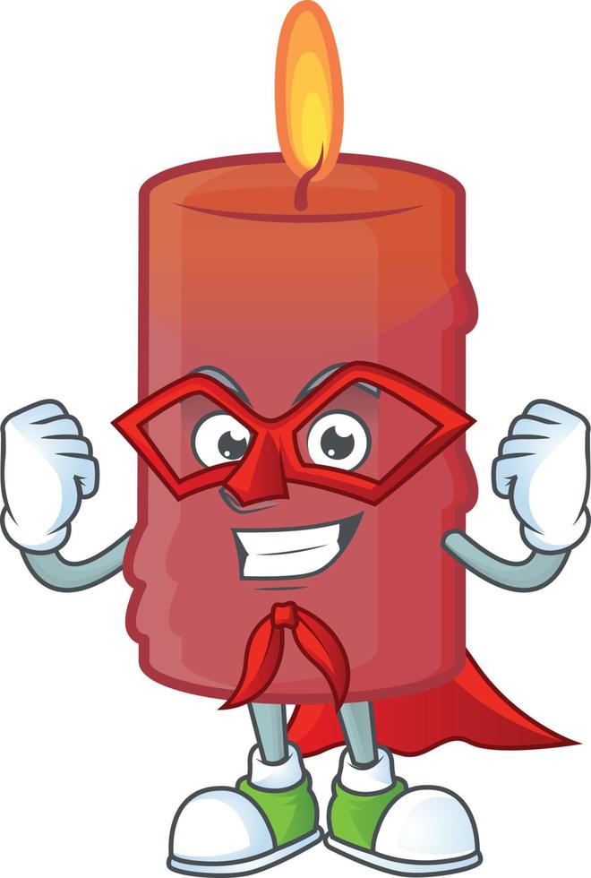 Red candle cartoon vector