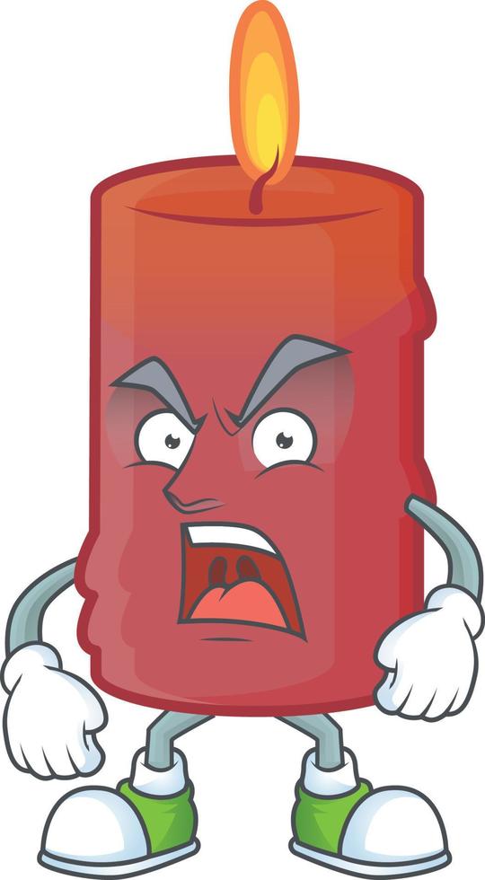 Red candle cartoon vector