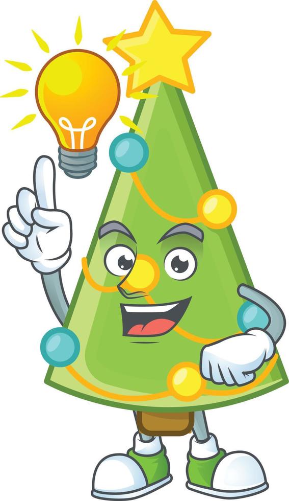 Christmas tree decoration cartoon vector