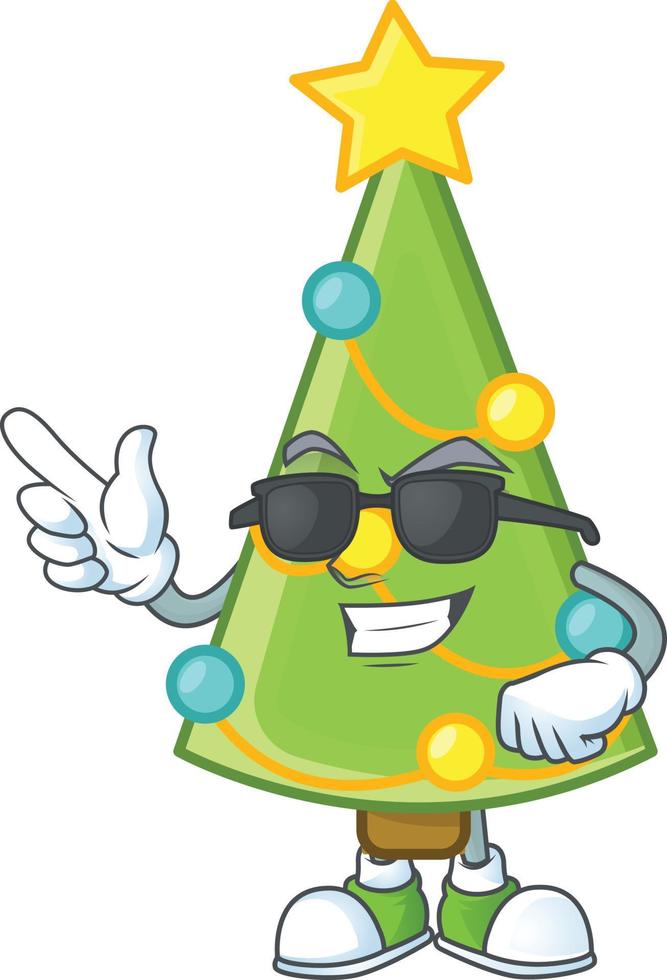 Christmas tree decoration cartoon vector