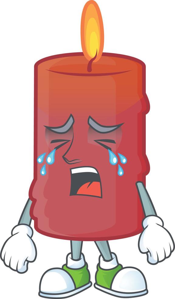 Red candle cartoon vector