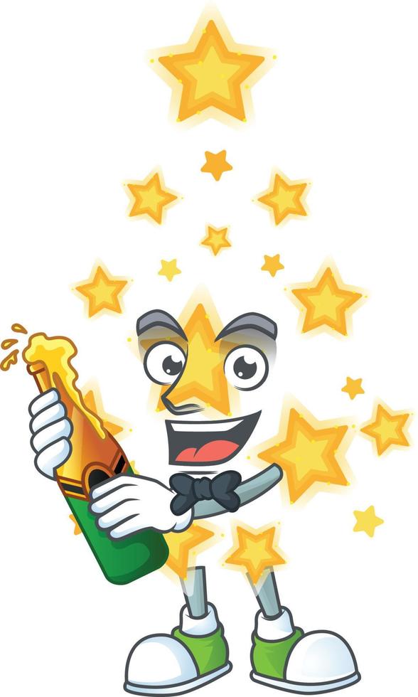 Christmas star cartoon vector