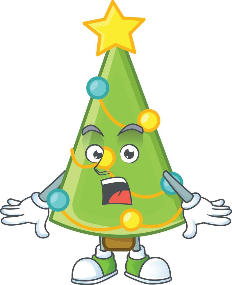 Christmas tree decoration cartoon vector