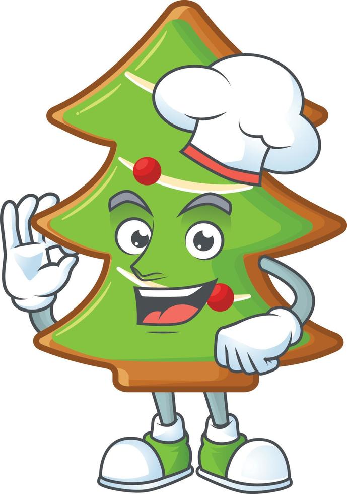 Trees cookies cartoon vector