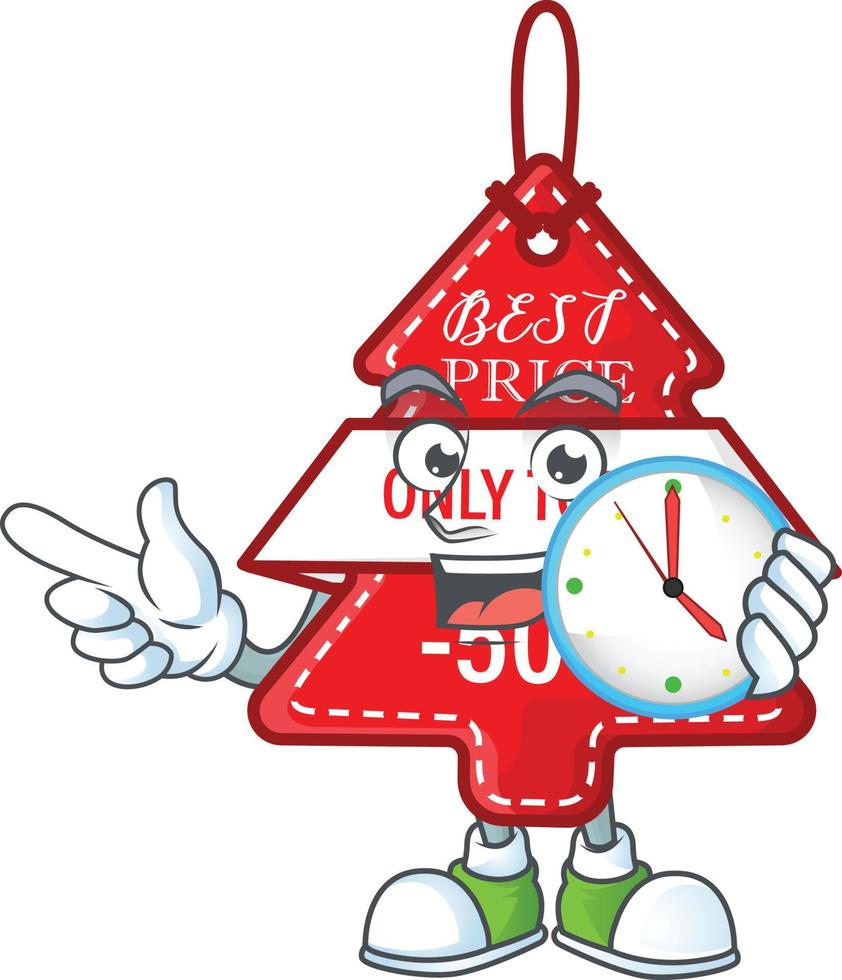 Christmas best price tag cartoon vector