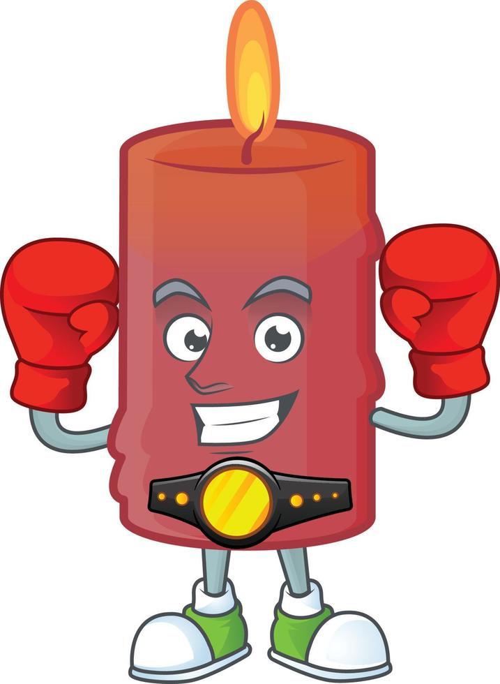 Red candle cartoon vector