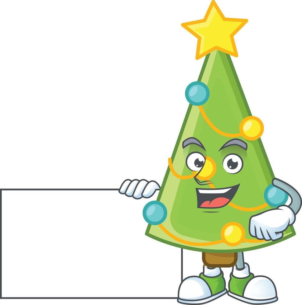 Christmas tree decoration cartoon vector