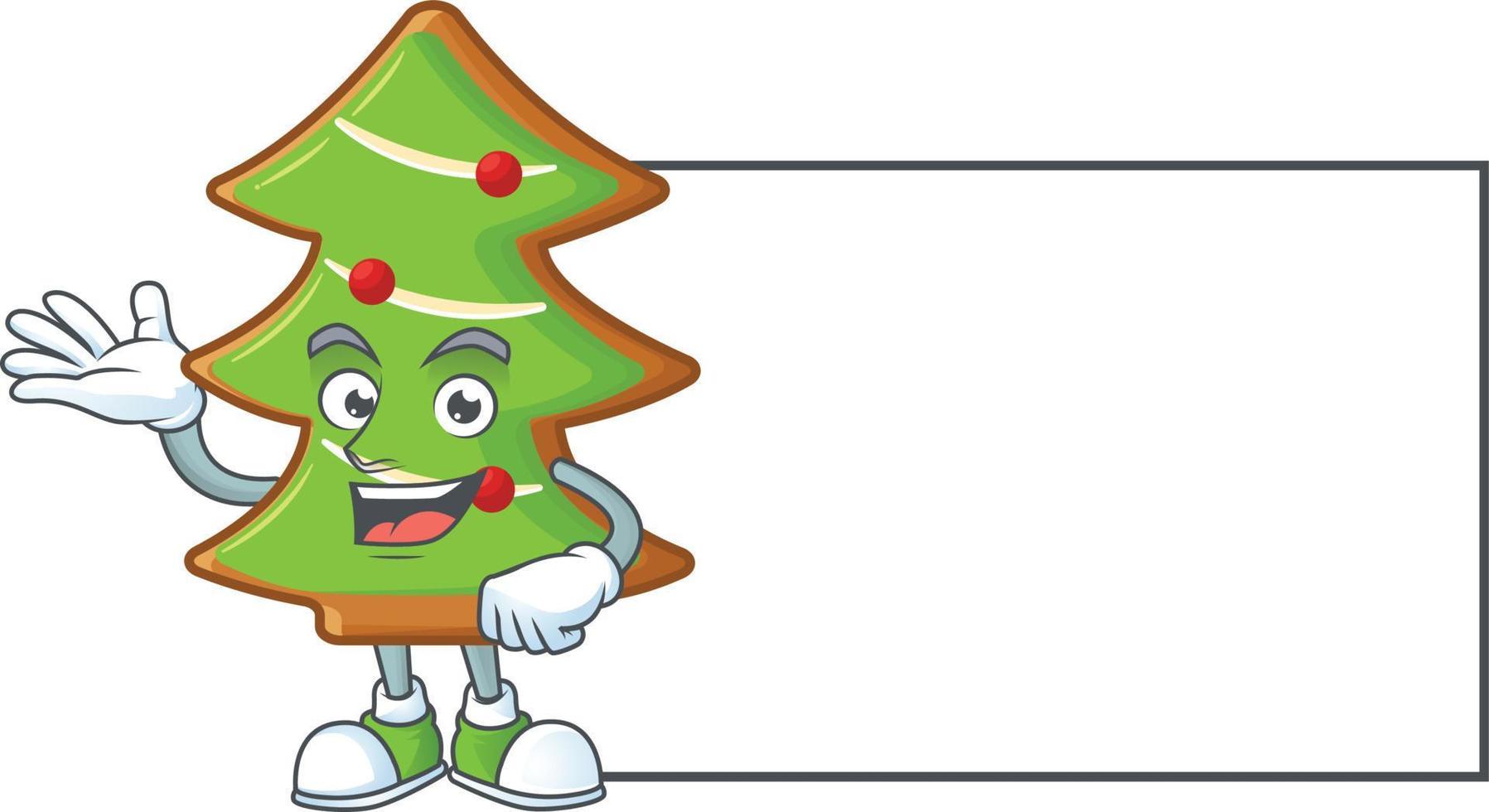 Trees cookies cartoon vector