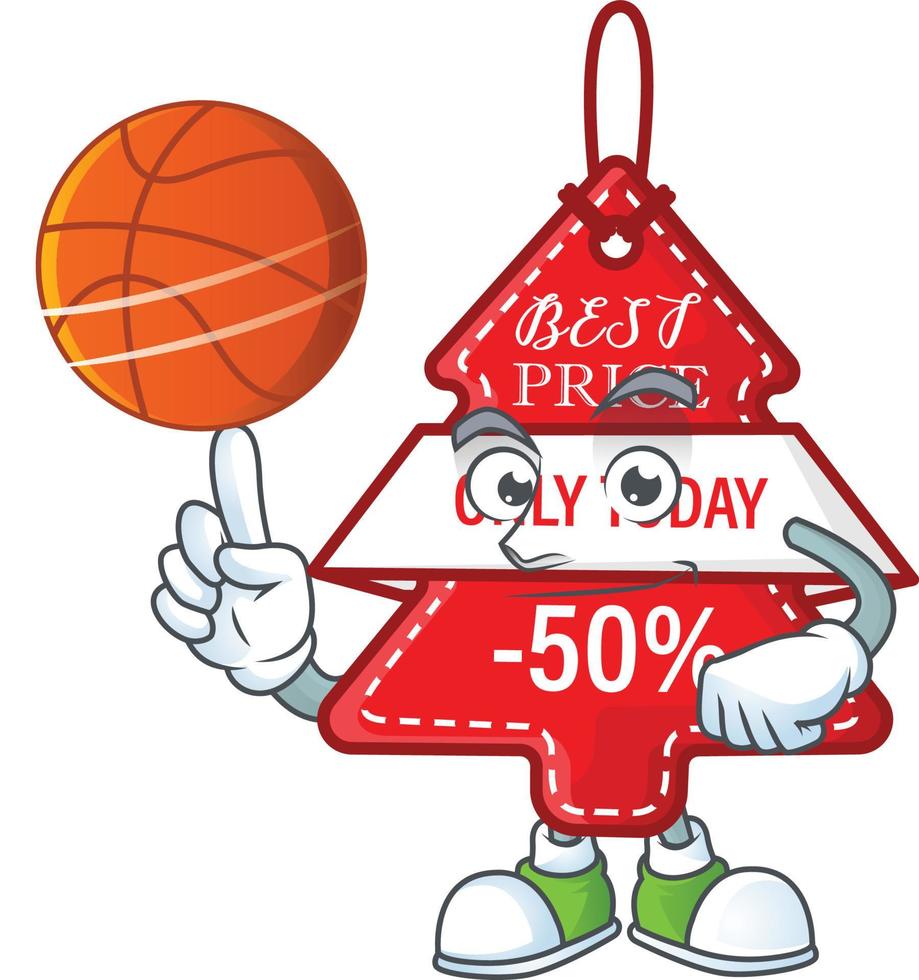 Christmas best price tag cartoon vector