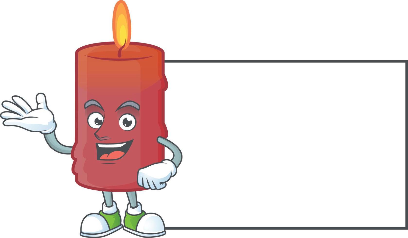 Red candle cartoon vector