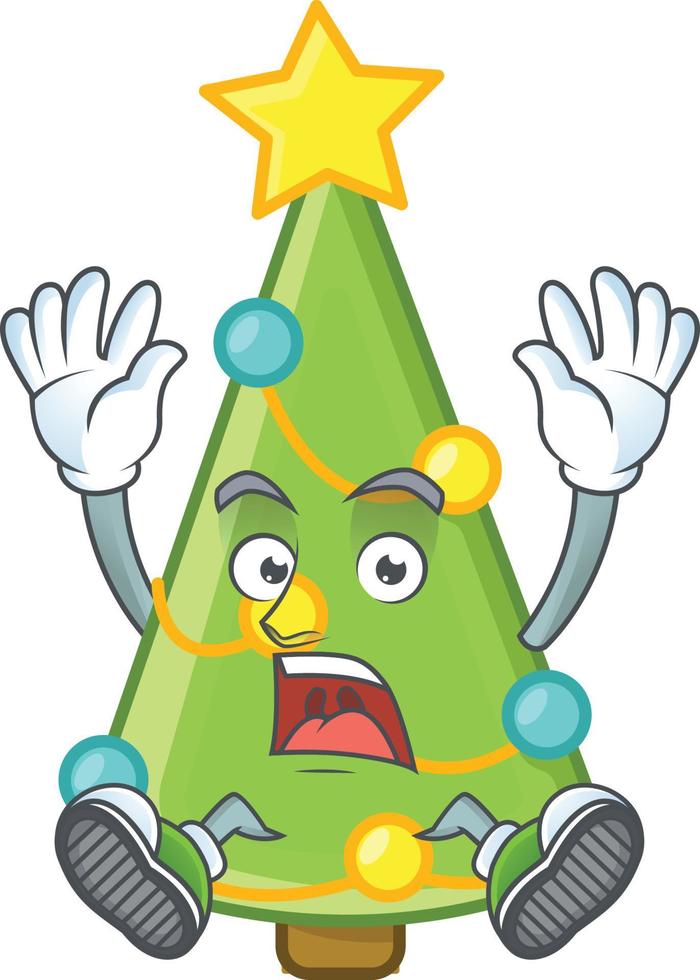 Christmas tree decoration cartoon vector