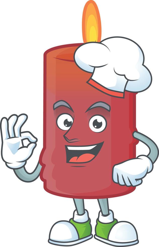 Red candle cartoon vector