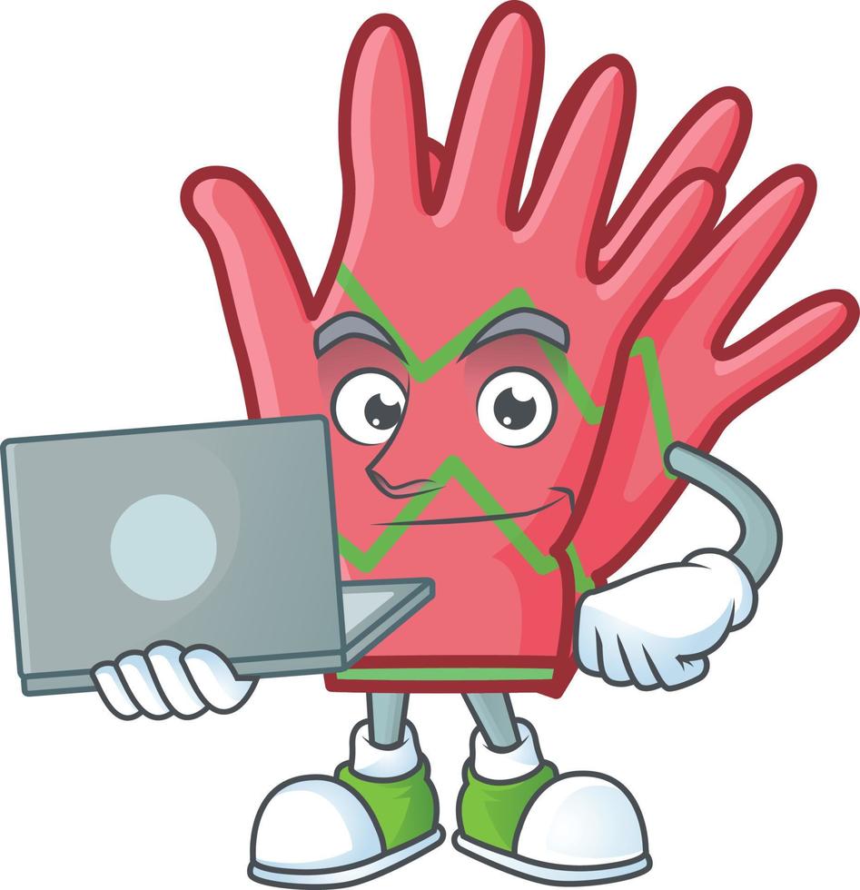 Christmas gloves cartoon vector