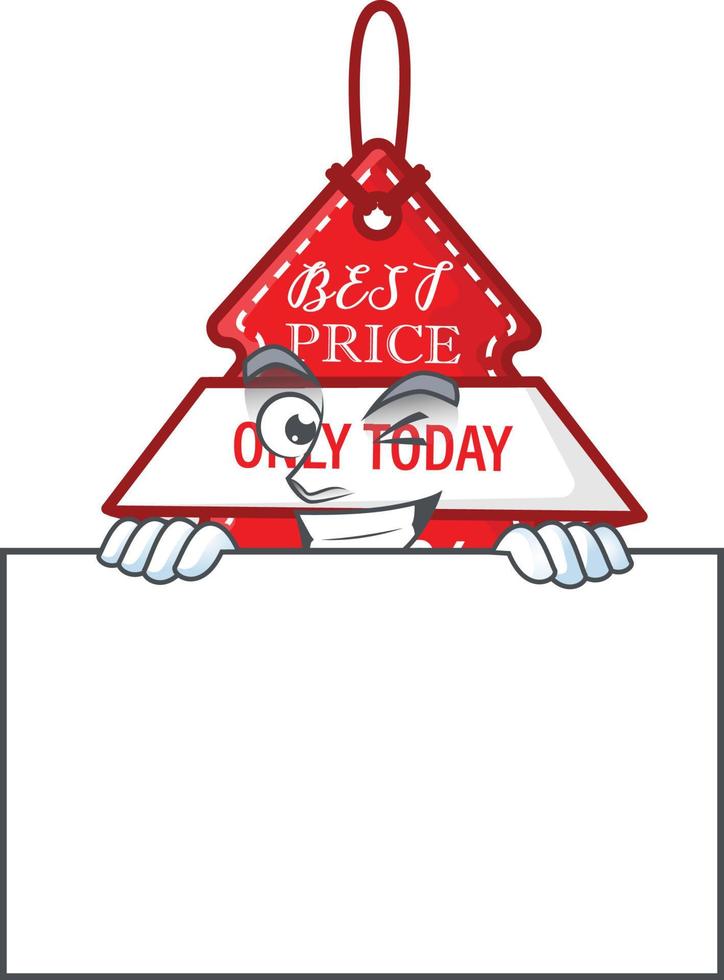 Christmas best price tag cartoon vector