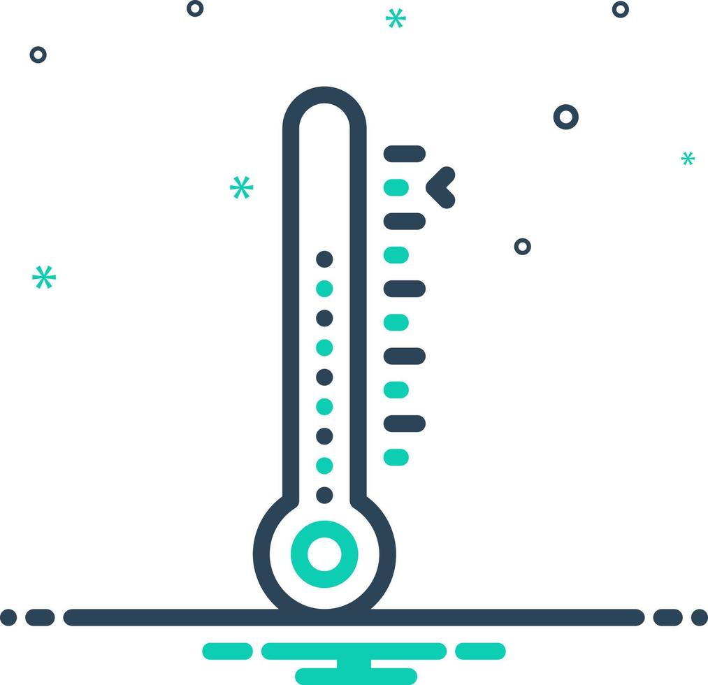 mix icon for temperature vector