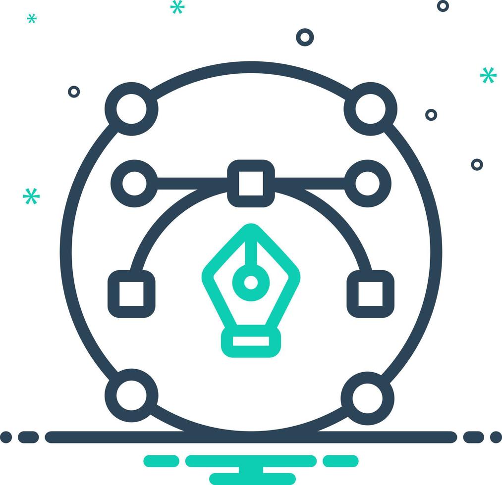 mix icon for path vector