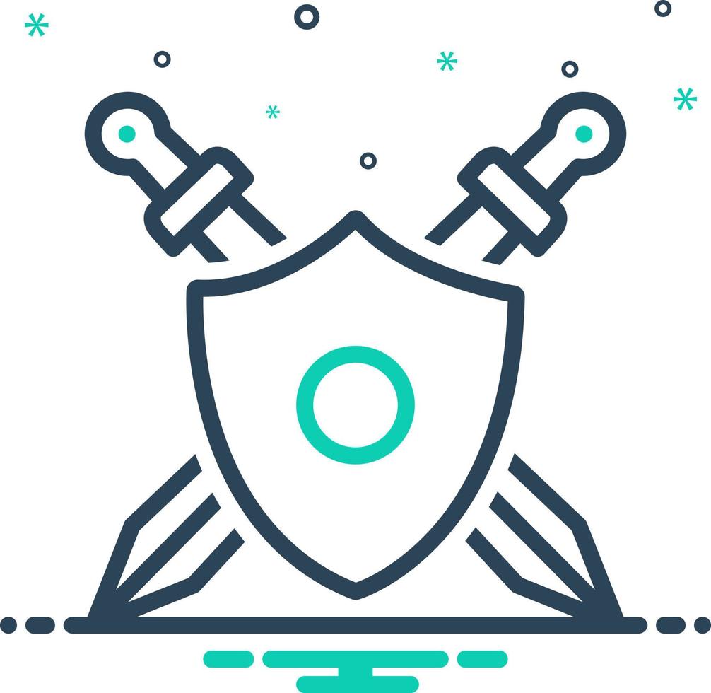 mix icon for defensive vector
