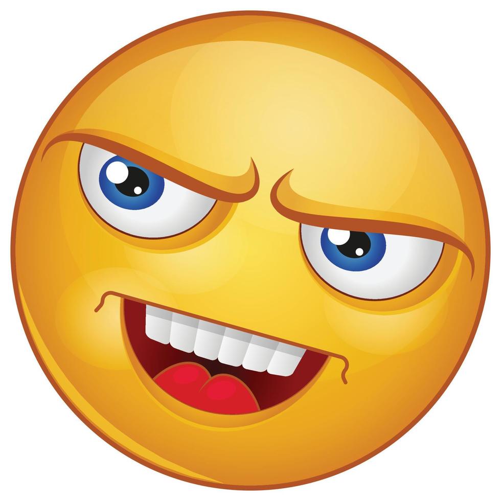 Gradient color icon for emoji face. vector