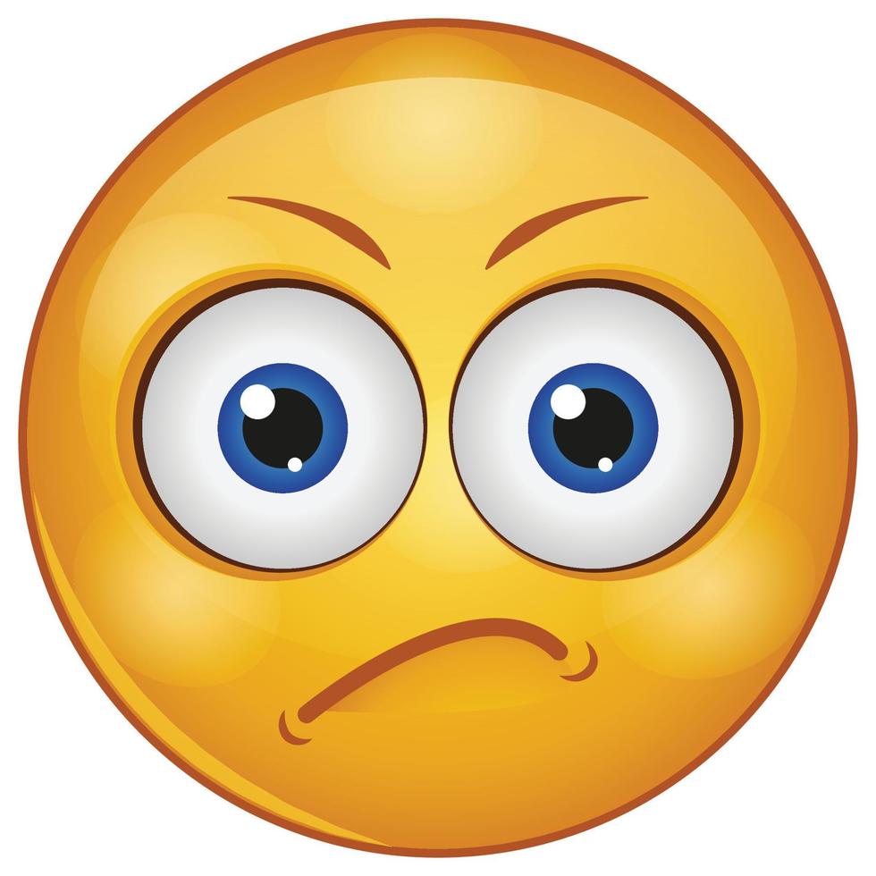 Gradient color icon for emoji face. vector