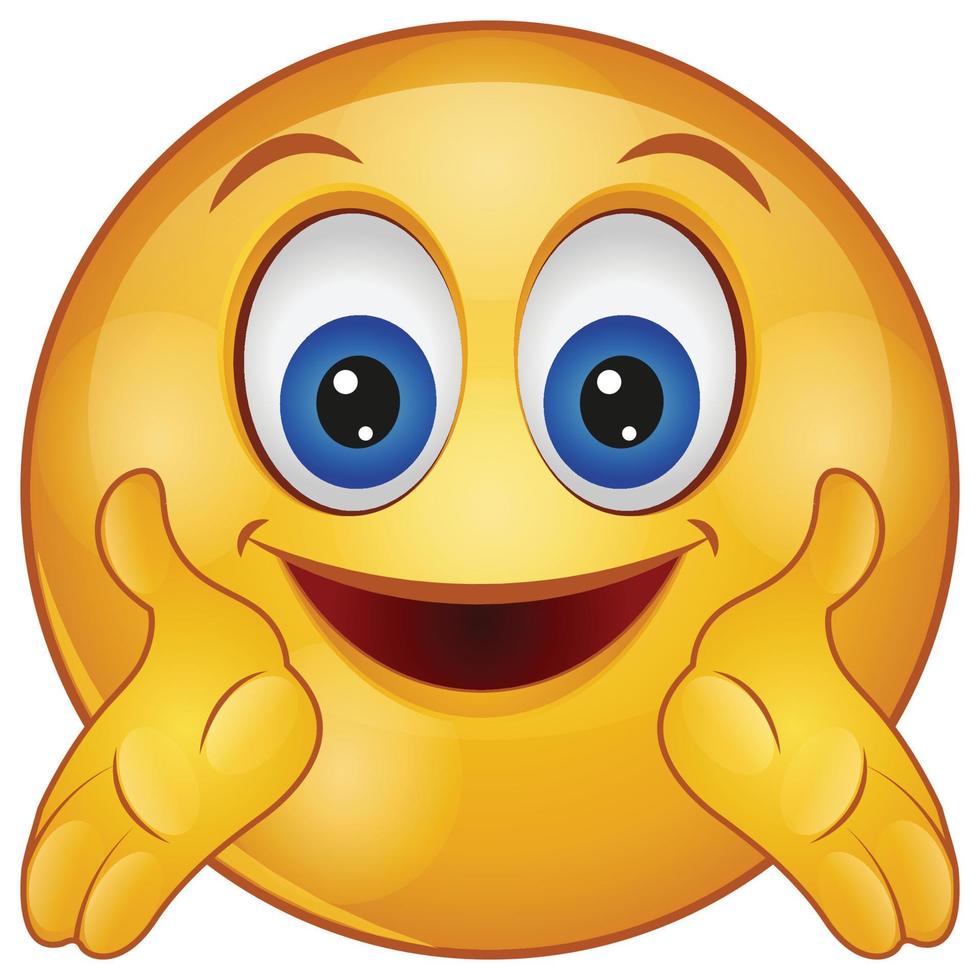 Gradient color icon for emoji face. vector