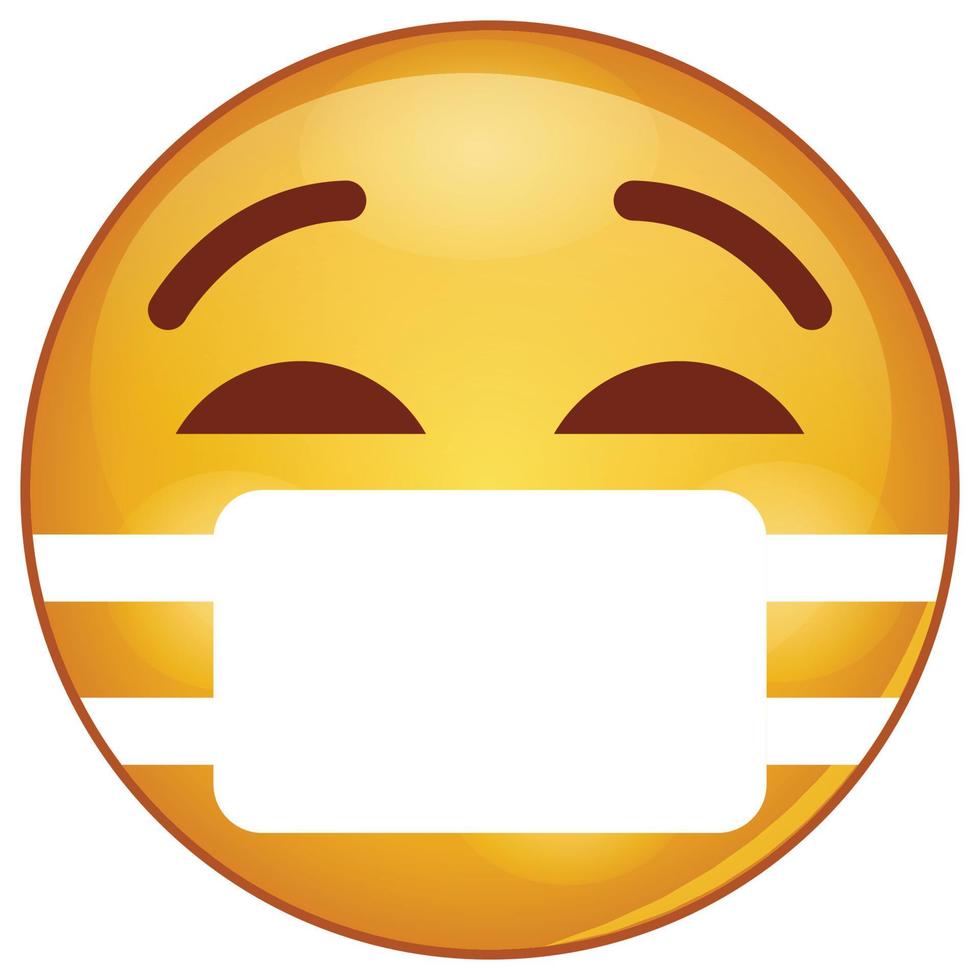 Gradient color icon for emoji face. vector