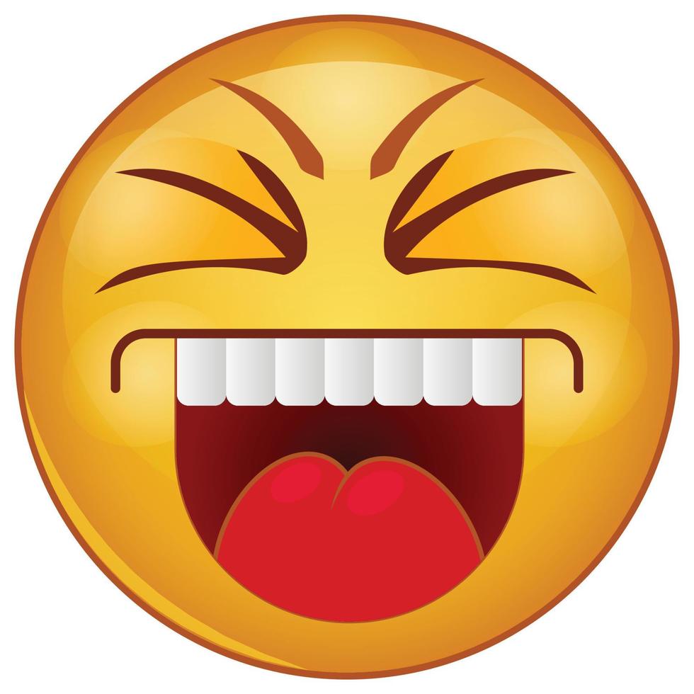 Gradient color icon for emoji face. vector