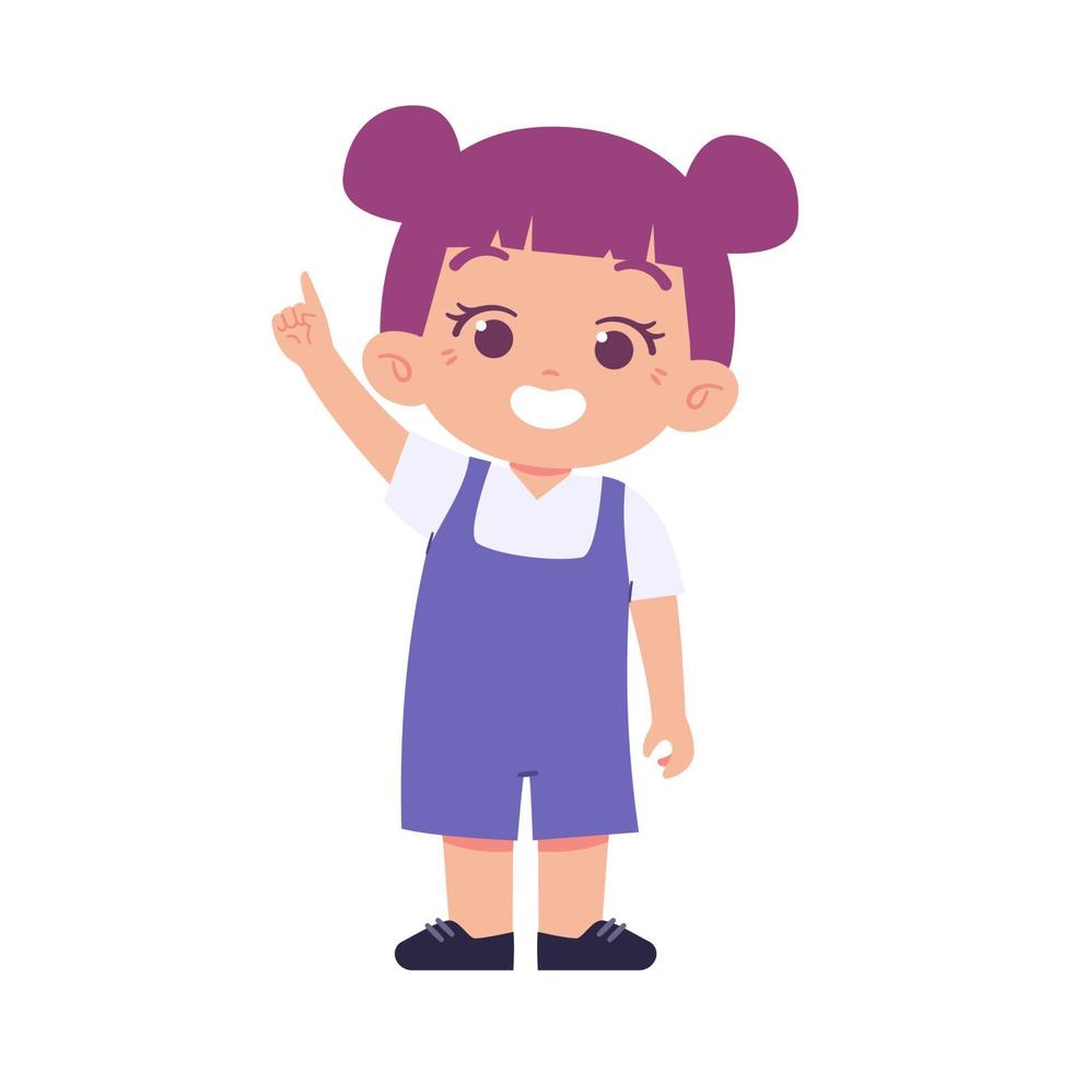 niña de la escuela primaria niños vector