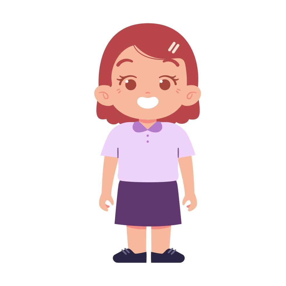 niña de la escuela primaria niños vector