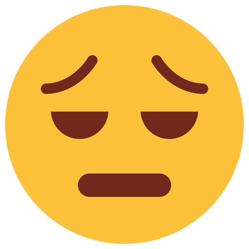 Flat color icon for emoji face. vector