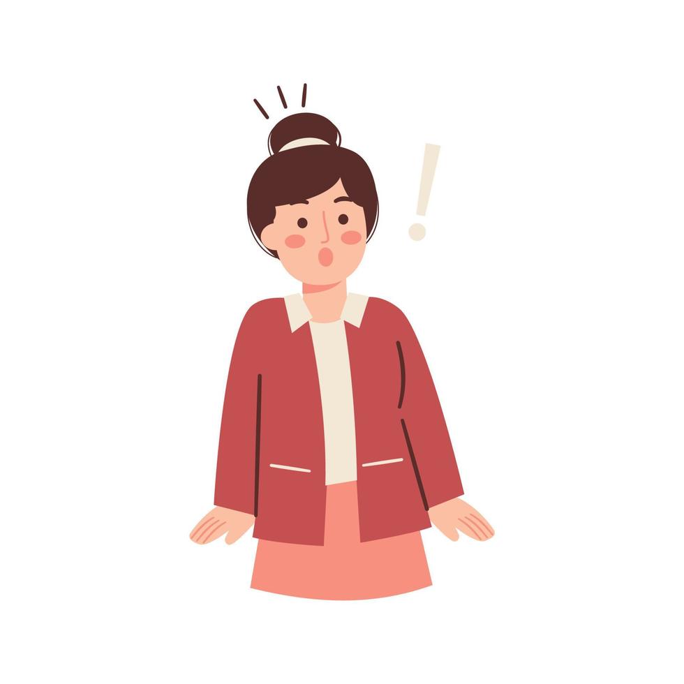 shocked Woman illustration vector