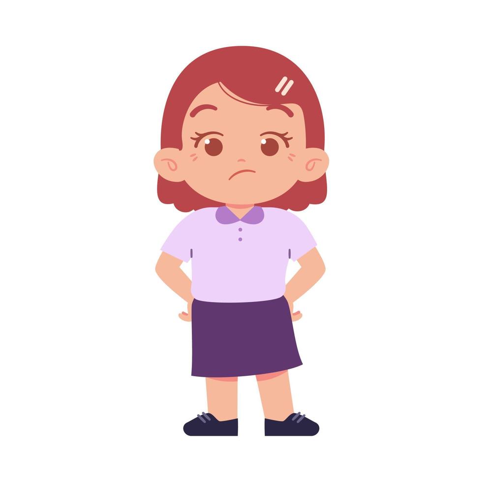 niña de la escuela primaria niños vector