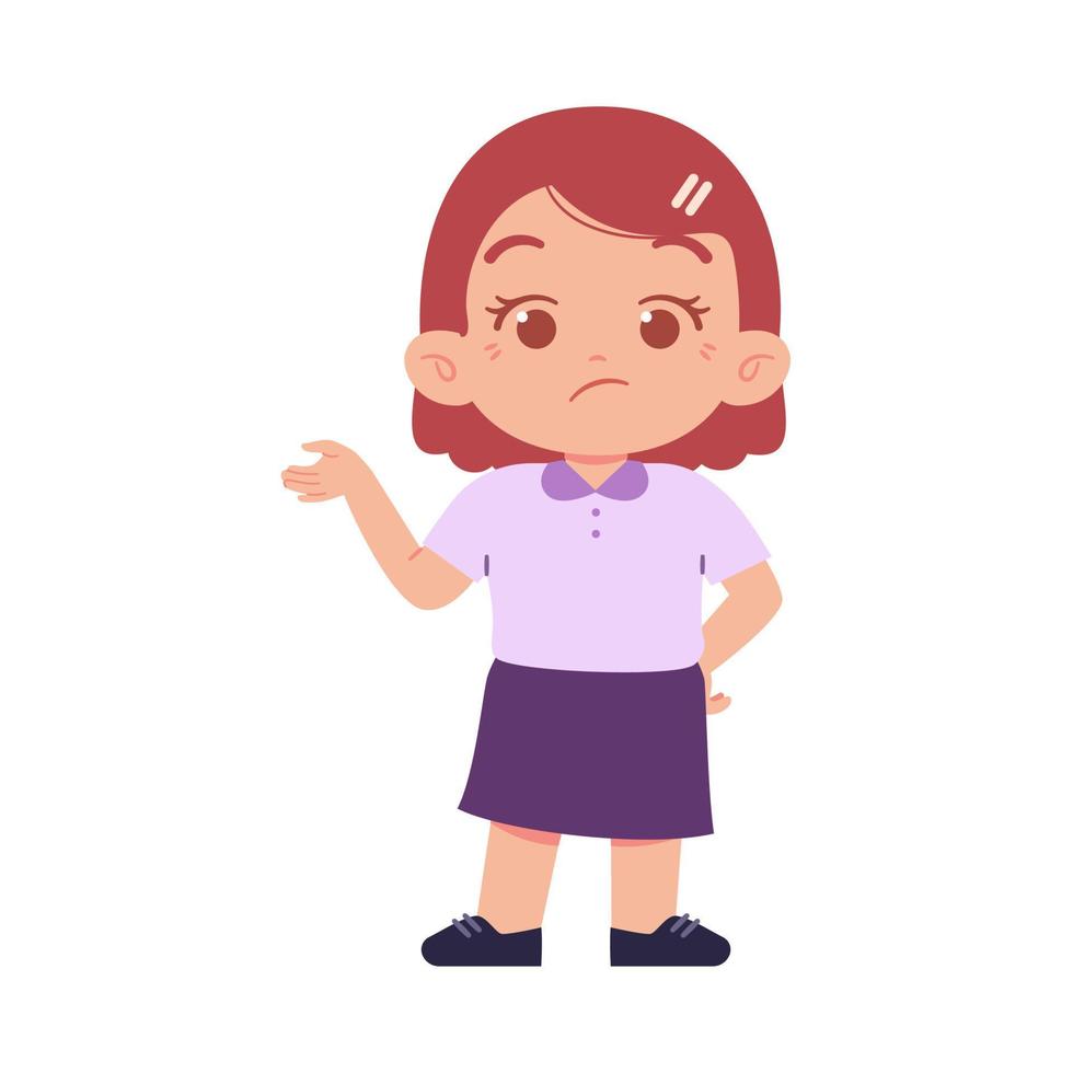 niña de la escuela primaria niños vector