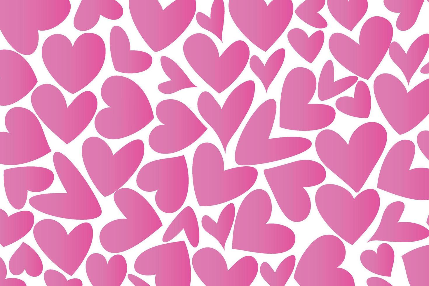 Background of pink hearts. valentine's day. Vector illustration on a white background.