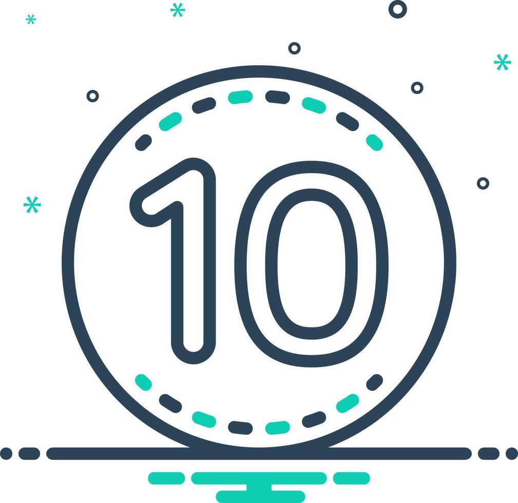 mix icon for ten vector