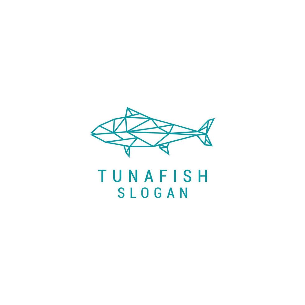 vector de icono de diseño de logotipo de atún