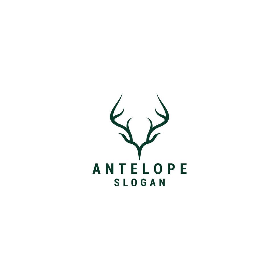 vector de icono de diseño de logotipo de antílope