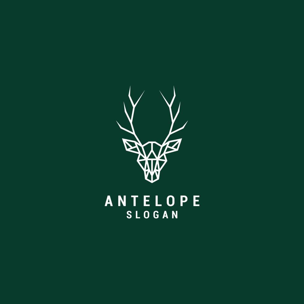 vector de icono de diseño de logotipo de antílope