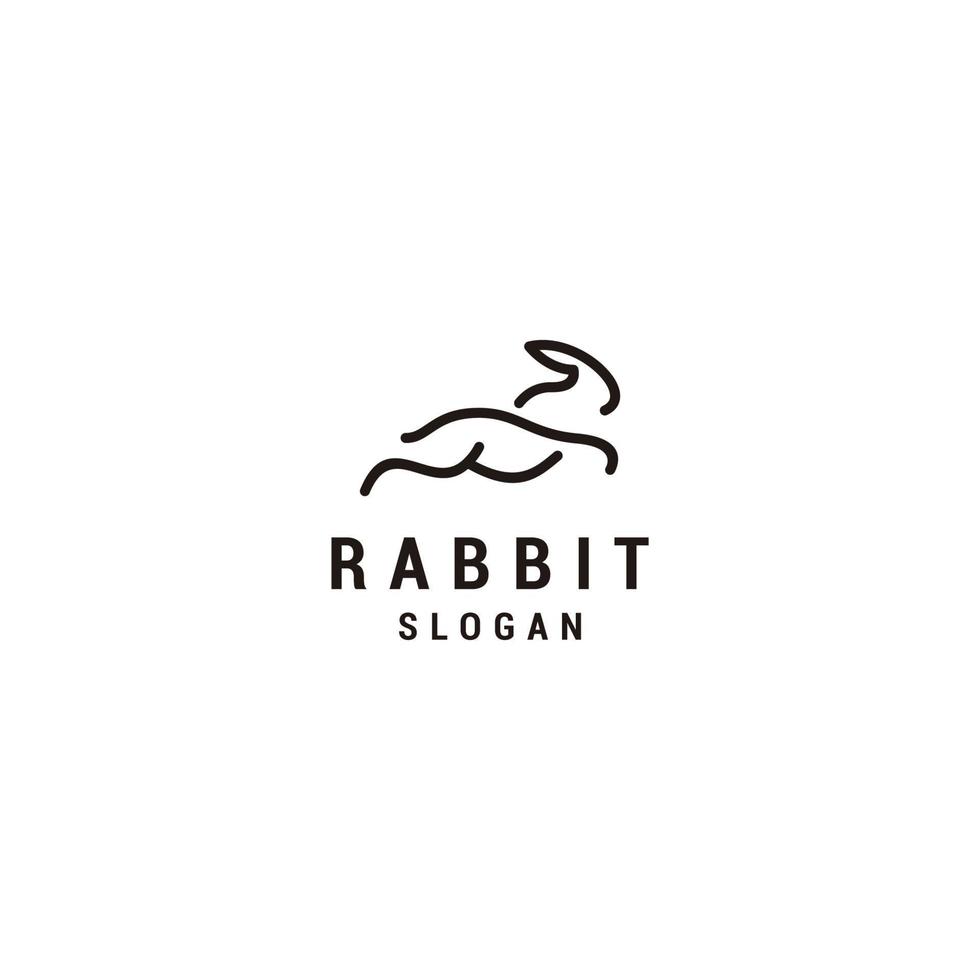 Rabbit geometric logo vector icon design template